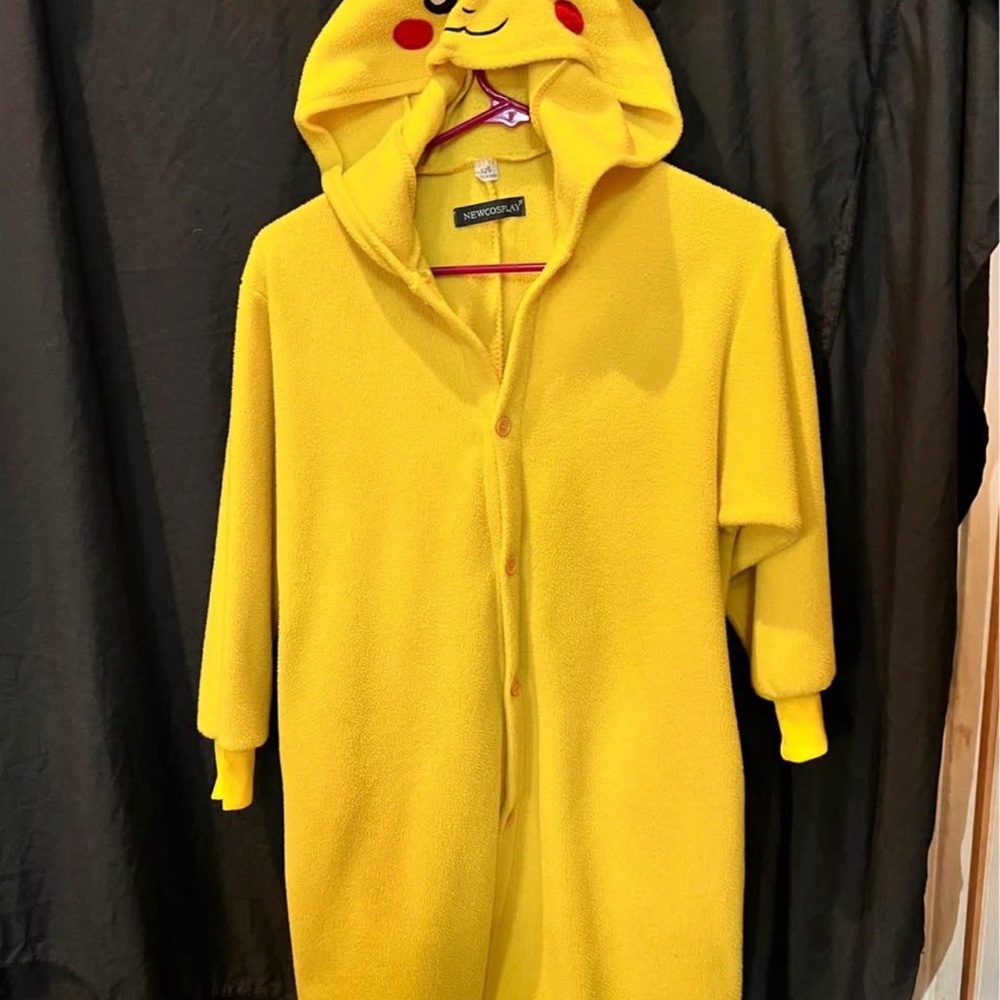 Yellow Pikachu Hooded Onesie